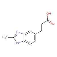 Chemical structure of 3-(2-methyl-1H-1,3-benzodiazol-5-yl)propanoic acid - CSSB00010175742