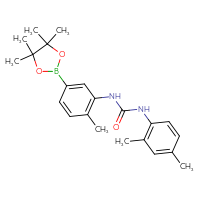 Chemical structure of 3-(2,4-dimethylphenyl)-1-[2-methyl-5-(4,4,5,5-tetramethyl-1,3,2-dioxaborolan-2-yl)phenyl]urea - CSSB21332092435