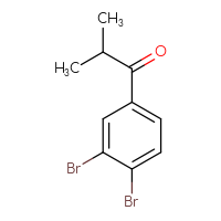 Chemical structure of 1-(3,4-dibromophenyl)-2-methylpropan-1-one - CSSB00137416576