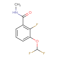Chemical structure of 3-(difluoromethoxy)-2-fluoro-N-methylbenzamide - CSSB15025261776