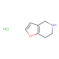 Chemical structure of 4H,5H,6H,7H-furo[3,2-c]pyridine hydrochloride - CSSB14948339531