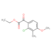 Chemical structure of ethyl 2-(2-chloro-4-methoxy-3-methylphenyl)-2-oxoacetate - CSSB21103687343