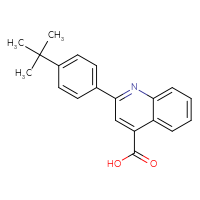 Chemical structure of 2-(4-tert-butylphenyl)quinoline-4-carboxylic acid - CSSB00014064913