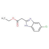 Chemical structure of ethyl 2-(5-chloro-1H-1,3-benzodiazol-2-yl)acetate - CSSB00012340065
