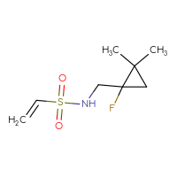 Chemical structure of N-[(1-fluoro-2,2-dimethylcyclopropyl)methyl]ethene-1-sulfonamide - CSMB14956438299