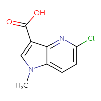 Chemical structure of 5-chloro-1-methyl-1H-pyrrolo[3,2-b]pyridine-3-carboxylic acid - CSSB00015619201