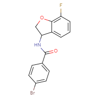 Chemical structure of 4-bromo-N-(7-fluoro-2,3-dihydro-1-benzofuran-3-yl)benzamide - CSSB06470393509