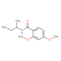 Chemical structure of N-(butan-2-yl)-2,4-dimethoxybenzamide - CSSB00000384665