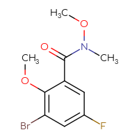Chemical structure of 3-bromo-5-fluoro-N,2-dimethoxy-N-methylbenzamide - CSSB06447405499