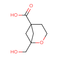 Chemical structure of 1-(hydroxymethyl)-2-oxabicyclo[3.1.1]heptane-5-carboxylic acid - CSSB00135351945