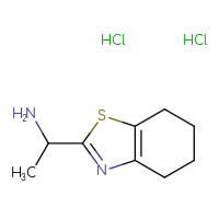 Chemical structure of 1-(4,5,6,7-tetrahydro-1,3-benzothiazol-2-yl)ethan-1-amine dihydrochloride - CSSB00000753583
