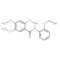 Chemical structure of N-(2-ethoxyphenyl)-2,4,5-trimethoxybenzamide - CSSB00047968073