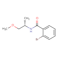 Chemical structure of 2-bromo-N-[(2S)-1-methoxypropan-2-yl]benzamide - CSSB00157012001