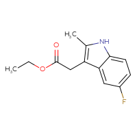 Chemical structure of ethyl 2-(5-fluoro-2-methyl-1H-indol-3-yl)acetate - CSSB00012178742