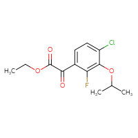 Chemical structure of ethyl 2-[4-chloro-2-fluoro-3-(propan-2-yloxy)phenyl]-2-oxoacetate - CSSB21103685152