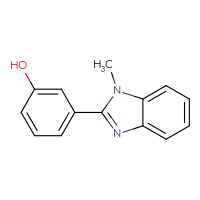 Chemical structure of 3-(1-methyl-1H-1,3-benzodiazol-2-yl)phenol - CSSB00000677852