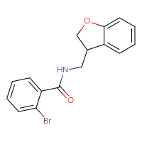 Chemical structure of 2-bromo-N-[(2,3-dihydro-1-benzofuran-3-yl)methyl]benzamide - CSSB00105126749