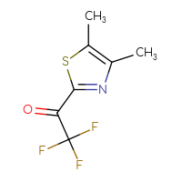 Chemical structure of 1-(4,5-dimethyl-1,3-thiazol-2-yl)-2,2,2-trifluoroethan-1-one - CSSB00010170144