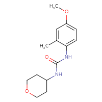 Chemical structure of 3-(4-methoxy-2-methylphenyl)-1-(oxan-4-yl)urea - CSSB00071462081