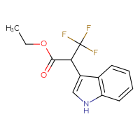 Chemical structure of ethyl 3,3,3-trifluoro-2-(1H-indol-3-yl)propanoate - CSSB06633775551