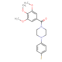 Chemical structure of 1-(4-fluorophenyl)-4-(3,4,5-trimethoxybenzoyl)piperazine - CSSB00028008635