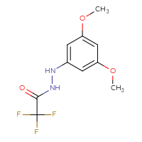Chemical structure of N'-(3,5-dimethoxyphenyl)-2,2,2-trifluoroacetohydrazide - CSSB21331813306