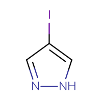 Chemical structure of 4-iodo-1H-pyrazole - CSSB00000032469