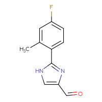 Chemical structure of 2-(4-fluoro-2-methylphenyl)-1H-imidazole-4-carbaldehyde - CSSB00012883304