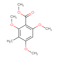 Chemical structure of methyl 2,4,6-trimethoxy-3-methylbenzoate - CSSB21103684637
