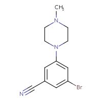 Chemical structure of 3-bromo-5-(4-methylpiperazin-1-yl)benzonitrile - CSSB00006955077
