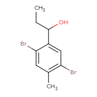 Chemical structure of 1-(2,5-dibromo-4-methylphenyl)propan-1-ol - CSSB00012927963