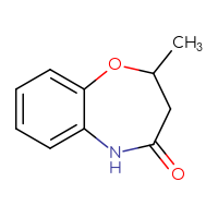 Chemical structure of 2-methyl-2,3,4,5-tetrahydro-1,5-benzoxazepin-4-one - CSSB00009832180
