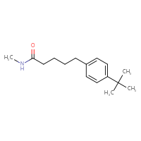 Chemical structure of 5-(4-tert-butylphenyl)-N-methylpentanamide - CSSB02000849471