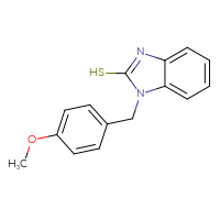 Chemical structure of 1-[(4-methoxyphenyl)methyl]-1H-1,3-benzodiazole-2-thiol - CSSB00020600336