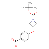 Chemical structure of 4-({1-[(tert-butoxy)carbonyl]azetidin-3-yl}oxy)benzoic acid - CSSB00010131854
