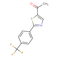 Chemical structure of 1-{2-[4-(trifluoromethyl)phenyl]-1,3-thiazol-5-yl}ethan-1-one - CSSB00003322172