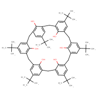 Chemical structure of 5,11,17,23,29,35-hexa-tert-butylheptacyclo[31.3.1.1³,⁷.1⁹,¹³.1¹⁵,¹⁹.1²¹,²⁵.1²⁷,³¹]dotetraconta-1(37),3,5,7(42),9,11,13(41),15,17,19(40),21,23,25(39),27,29,31(38),33,35-octadecaene-37,38,39,40,41,42-hexol - CSSB02125555970