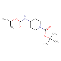 Chemical structure of tert-butyl 4-{[(propan-2-yloxy)carbonyl]amino}piperidine-1-carboxylate - CSSB00134703039