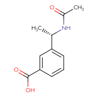 Chemical structure of 3-[(1S)-1-acetamidoethyl]benzoic acid - CSSB14996923907