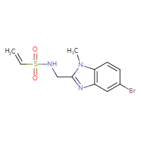 Chemical structure of N-[(5-bromo-1-methyl-1H-1,3-benzodiazol-2-yl)methyl]ethene-1-sulfonamide - CSSB21332108217