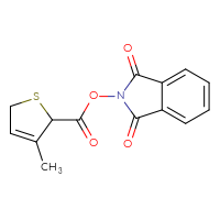 Chemical structure of 1,3-dioxo-2,3-dihydro-1H-isoindol-2-yl 3-methyl-2,5-dihydrothiophene-2-carboxylate - CSSB17484212770