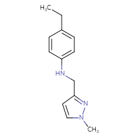 Chemical structure of 4-ethyl-N-[(1-methyl-1H-pyrazol-3-yl)methyl]aniline - CSSB00005839235