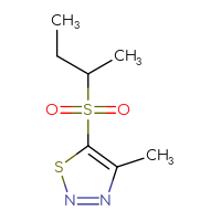Chemical structure of 5-(butane-2-sulfonyl)-4-methyl-1,2,3-thiadiazole - CSSB00009994698