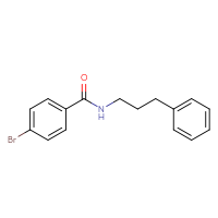 Chemical structure of 4-bromo-N-(3-phenylpropyl)benzamide - CSSB00000578688