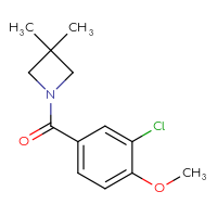 Chemical structure of 1-(3-chloro-4-methoxybenzoyl)-3,3-dimethylazetidine - CSSB00069093285