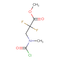 Chemical structure of methyl 3-[(chlorocarbonyl)(methyl)amino]-2,2-difluoropropanoate - CSSB15015396976