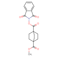 Chemical structure of 1-(1,3-dioxo-2,3-dihydro-1H-isoindol-2-yl) 4-methyl bicyclo[2.2.2]octane-1,4-dicarboxylate - CSSB00116216379