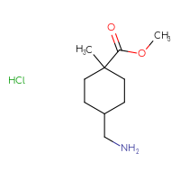 Chemical structure of methyl 4-(aminomethyl)-1-methylcyclohexane-1-carboxylate hydrochloride - CSSB15082380818