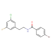 Chemical structure of 4-bromo-N-[2-(3-chloro-5-fluorophenyl)ethyl]benzamide - CSSB14839050515