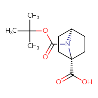 Chemical structure of (1s,4s)-7-[(tert-butoxy)carbonyl]-7-azabicyclo[2.2.1]heptane-1-carboxylic acid - CSSB00135424552